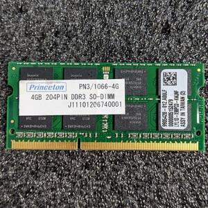 【中古】DDR3 SODIMM 4GB1枚 Princeton PN3/1066-4G [DDR3-1066 PC3-8500]