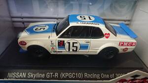 1/43 EBBRO 1972年富士GC 300kmスピードレース スーパーツーリングクラス優勝 ニッサンスカイラインGT-R(KPGC10)#15 高橋国光
