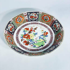 大皿　花鳥紋　絵皿　約２９センチ　錦皿　和食器