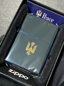 zippo Peace Journey Collection 希少刻印 限定品 ブルーチタン 希少モデル 2018年製 ピース ゴールド刻印 ケース 保証書 当選通知書付き