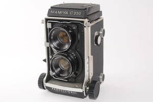 【外観特上級】MAMIYA C220 3.7 f80mm 蛇腹カメラ 二眼レフ 　#b1350