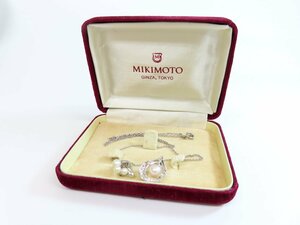 ◆超美品◆MIKIMOTO ミキモト◆本真珠 パール◆ネックレス ペンダント トップ ２点セット◆ホワイト シルバー◆アクセサリー◆A4824