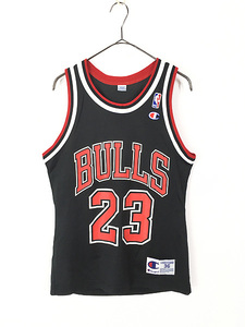 レディース 古着 Champion製 NBA Chicago BULLS No 23 「M.JORDAN」 メッシュ タンクトップ 36 古着