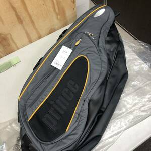 ⑥ Prince NS-522 ラケットバッグ 灰 黄 中古 未使用 長期保管品 テニス tennis bag ラケット