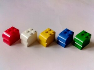 LEGO レゴ カーブ　ブロック　2×3　5色　赤、白、黄色、青、緑　計10個セット　