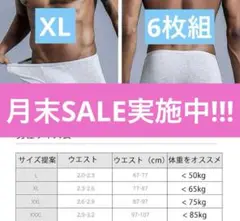 下着 綿素材 やわらかストレッチ 個別包装 6枚 使い捨て グレー XL