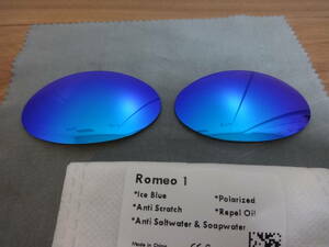 3点限り超処分価格！！POLARIZED刻印入り★オークリー ロメオ１用 カスタムハイグレード偏光レンズ ICE Color Polarized 新品 ROMEO１ 