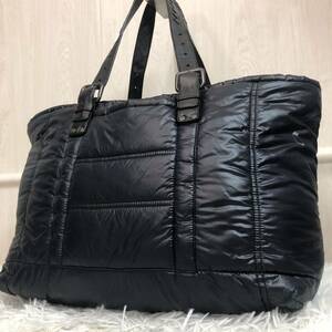 極美品/大容量●ボッテガヴェネタ BOTTEGA VENETA スピンネーカー トートバッグ メンズ ビジネス イントレチャート ネイビー 本革 レザー