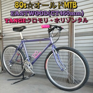 【80s☆オールドMTB】EASTWOOD 460mm クロモリ ホリゾンタル スプラッターペイント MOUNTAIN LX DEORE LX レアパーツ多数 MTB 26インチ