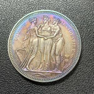 銀貨　古銭　1817年　 イギリス　ジョージ3世　「三美神」　女性　コイン　硬貨　貿易銀