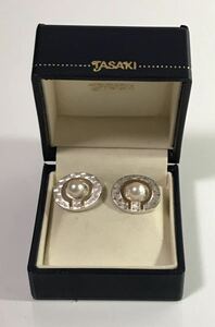 TASAKI 田崎真珠 K18 真珠 SILVER カフス メンズファッション おしゃれアイテム