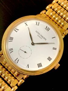 必見!【PATEK PHILIPPE】CALATRAVA 3919/8 clous de paris 18K yellow gold パテックフィリップ カラトラバ クルドパリ ブレスもクルドパリ