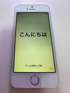 [1円出品] 中古 キャリア不明 Apple iPhone 5s 16GB シルバー iOS 12.5.7 初期化済 ME333J/A