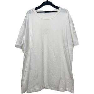 GUCCI グッチ　メンズ　ホワイト　ロゴ刺繍　メッシュ切り替え　半袖　Tシャツ　トップス　M