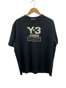 Y-3◆Y-3 Stacked Logo Tee/Tシャツ/L/コットン/BLK/FJ0409