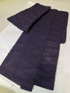 羽織り　正絹　絽　流水　紫色地　着物　和服　和装　着物コーデ　リメイク　衣装　百貨店　高級