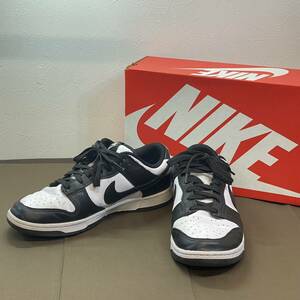 【MH-7010】中古現状品 NIKE ナイキ DUNK LOW RETRO PANDA ダンク ロー レトロ パンダ DD1391-100 ローカット スニーカー 28.0cm 