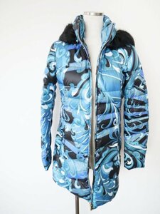 【送料込】EMILIO PUCCI ◇ ジャケット ◇ レディース【6431923】エミリオプッチ Ｓ ブルー / 大人 エレガント プッチ柄 ダウン ファー 冬