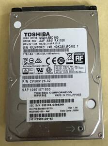 即決 中古 TOSHIBA 1.0TB 使用時間3235時間 2.5インチ 内蔵ハードディスク CrystalDiskInfoにて確認済み 注意 ①