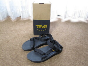 USEDキレイ キッズ22cm Teva テバ サンダル US3/22cm ブラック キャンプ アウトドア