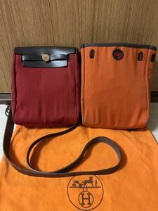 1000円～！正規品 HERMES エルメス エールバッグ TPM 替えバッグ付き 保存袋付き ショルダーバッグ □H刻印