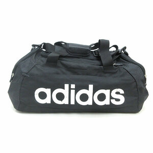 k■アディダス/adidas ロゴプリント ボストンショルダーバッグ/スポーツバッグ/旅行◎/黒/BAG/兼用■51【中古】