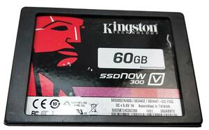 【中古パーツ】2.5 SATA SSD 1台　正常 KINGSTON SV300S37A60G 60GB ■SSD02468