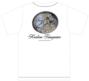 カスタム タイムピース Tシャツ 白地 9 カスタム時計 文字盤 エングレービング S/M/L/XL Kustom Timepeace 懐中時計柄