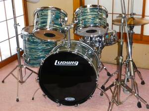 Vintage 70s Ludwig BigBeat Blue bowling ball　ヴィンテージ　ラディック　ドラムセット　（取りにきて頂けるお方限定）