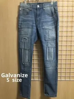 Galvanize* パッチワークストレッチデニムスキニージーンズ*Sサイズ