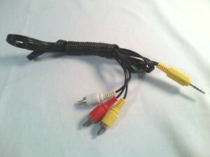 オーディオ変換ケーブル 1.5ｍ （赤/ 白/黄）　3ピン オス　RCA ⇔ 3.5mmミニプラグ 4極　オス