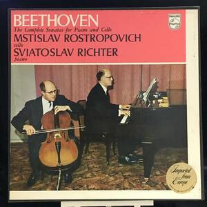 ◆ ２枚組 ◆ ストリングス ◆ Beethoven ◆ Mstislav Rostropovich ◆ Sviatoslav Richter ◆ 蘭盤 PHILIPS