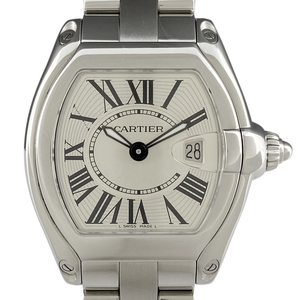 カルティエ CARTIER ロードスター SM W62016V3 腕時計 SS クォーツ シルバー ユニセックス 【中古】