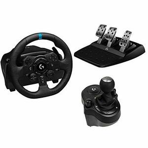 Logitech G923 Driving TureForce Feedback Racing Wheel + Shifterロジテック PS4 PC レーシングゲームハンドル シフター付き