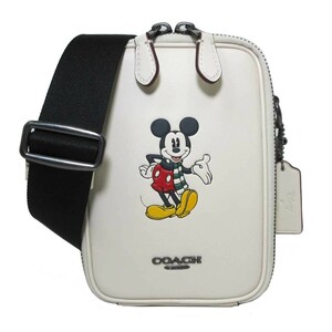 コーチ ショルダーバッグ COACH X DISNEY ミッキー ウィンター モチーフ スタントン クロスボディ 斜め掛け CM028 QBCAH メンズ 