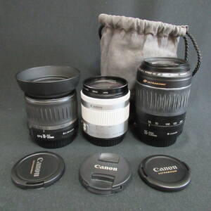 カメラレンズ キヤノン ZOOM LENZ EF 55-200mm/18-55mm USM/18-55mm STM ジャンク品 3点セット 80サイズ発送 p-2639991-168-mrrz