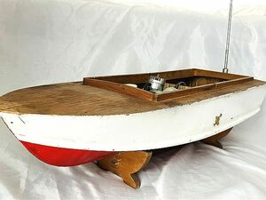 ジャンク 当時物 ラジコン 木製 エンジンボート
