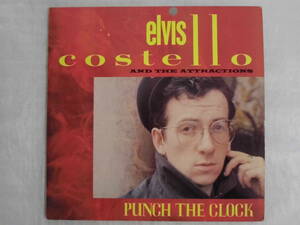 良盤屋 P-1604◆LP◆US盤　Rock エルビスコステロ＆アトラクション　 Elvis Costello And The Attractions Punch The Clock　送料480