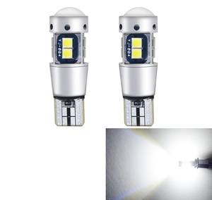 [2個セット] 爆光 T10/T16 LED キャンセラー内蔵 無極性 白 ホワイト 12V/24V 共用 ポジション バックランプ 【送料無料】