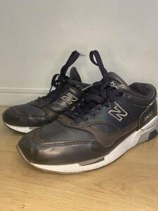 【1円～スタート】中古 New Balance　ニューバランス スニーカー M1500NAV 　ネイビー　レザー US8 26cm 