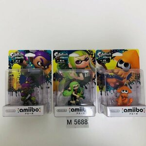 M5688 ●新品 未開封 即決●amiibo ボーイ パープル ガール ライムグリーン イカ オレンジ (限定色 限定カラー アミーボ スプラトゥーン)