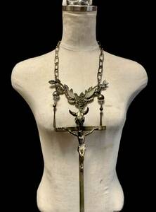 JＰG/ vintage Collection sample BUFFALO Rose cross necklace GAULTIER 