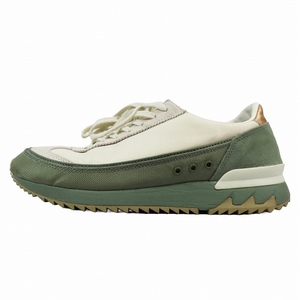 オニツカタイガー Onitsuka Tiger HSINTI スニーカー シューズ ナイロン スエード 24.0 CREAM LICHEN GREEN 1183A387/10 レディース