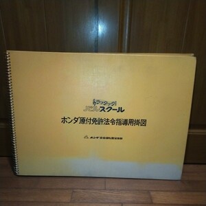 超貴重　1980年代　ホンダ　原付免許　法令指導用掛図　講習　ラッタッタ　パルスクール　児童　小中学生　交通指導　交通ルール　自転車