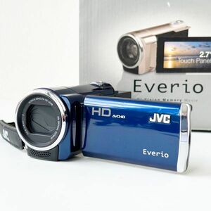 ◆ JVC Everio GZ-HM670 ブルー 2.9-116mm 1:1.8 箱付き デジタルビデオカメラ ハイビジョンメモリームービー エブリオ