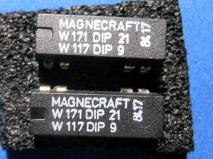 米軍補修用電子部品 集積回路 リードリレーMAGNEKRAFT W171DIP-21/W117DIP-9 2個 231110-11