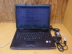 □T/885☆富士通 FUJITSU☆15.4型ノートパソコン☆FMV-BIBLO NF55Y/D☆FMVNF55YDJ☆Celeron 530 1.73GHz☆メモリ2GB☆HDD/OSなし☆ジャンク