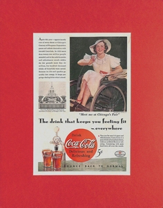 コカ・コーラの雑誌広告　1934年　証明書付