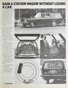 稀少！1972年ボルボ広告/Volvo Station Wagon/スウェーデン車/北欧/旧車/L