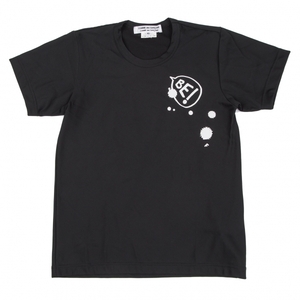 コムコム コムデギャルソンCOMME des GARCONS ポリBE吹き出しプリントTシャツ 黒XS 【レディース】